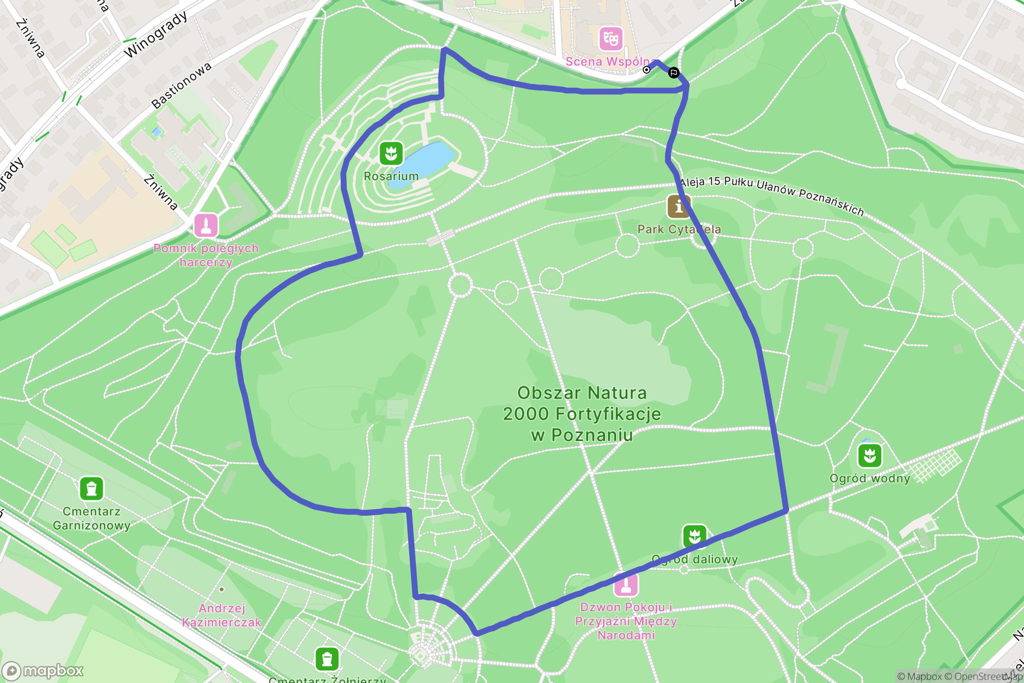 Poznań: mapa trasy - Poland