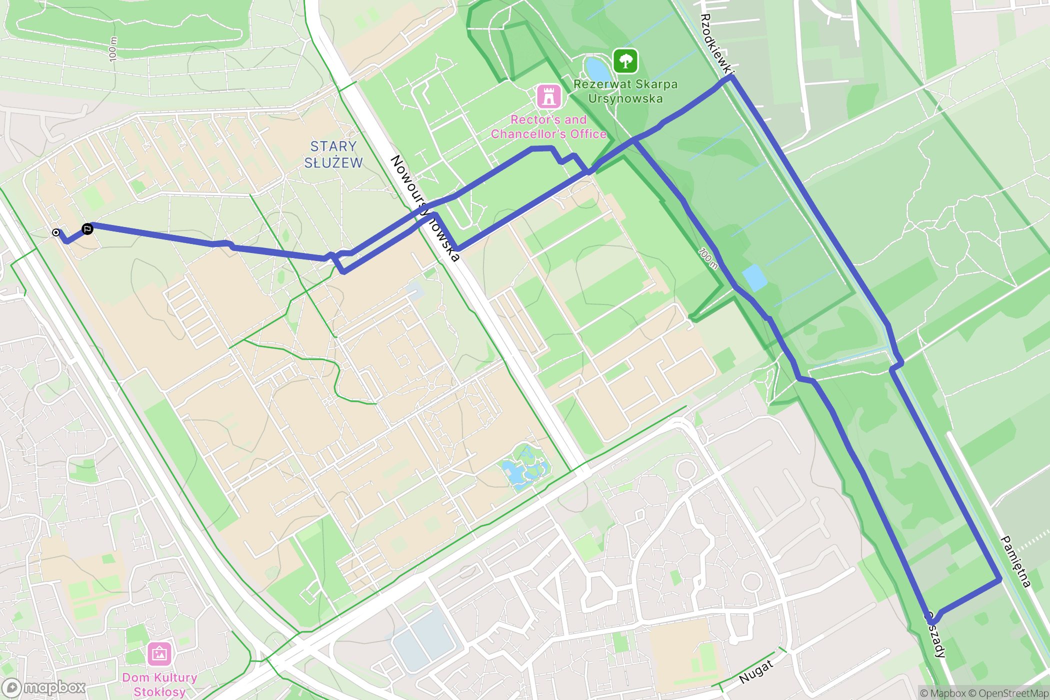 Warszawa: mapa trasy - Poland