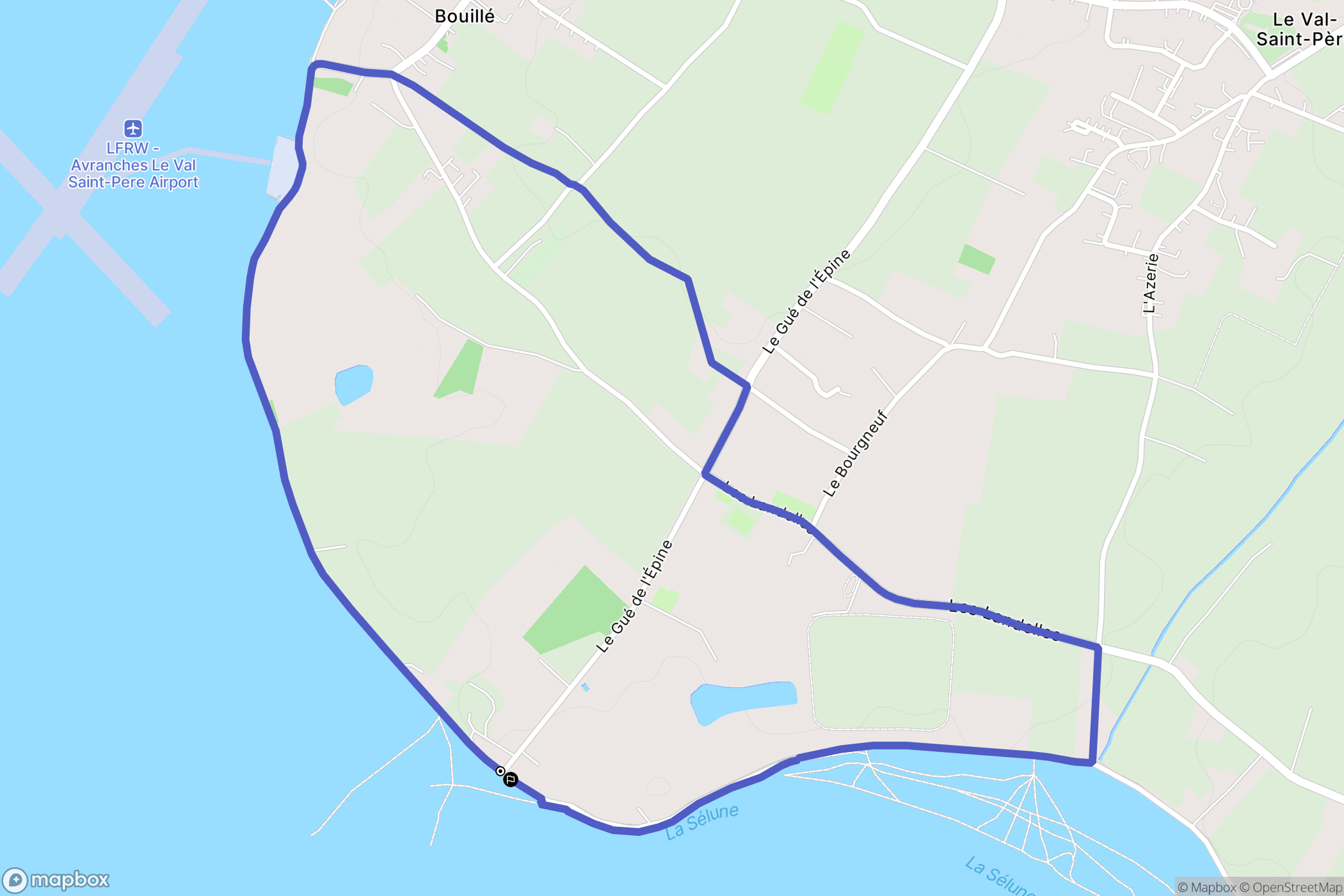 Le Val-Saint-Père : carte du parcours de randonnée - France