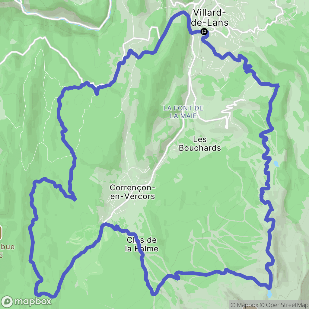 Villard-de-Lans : carte du parcours de randonnée - France