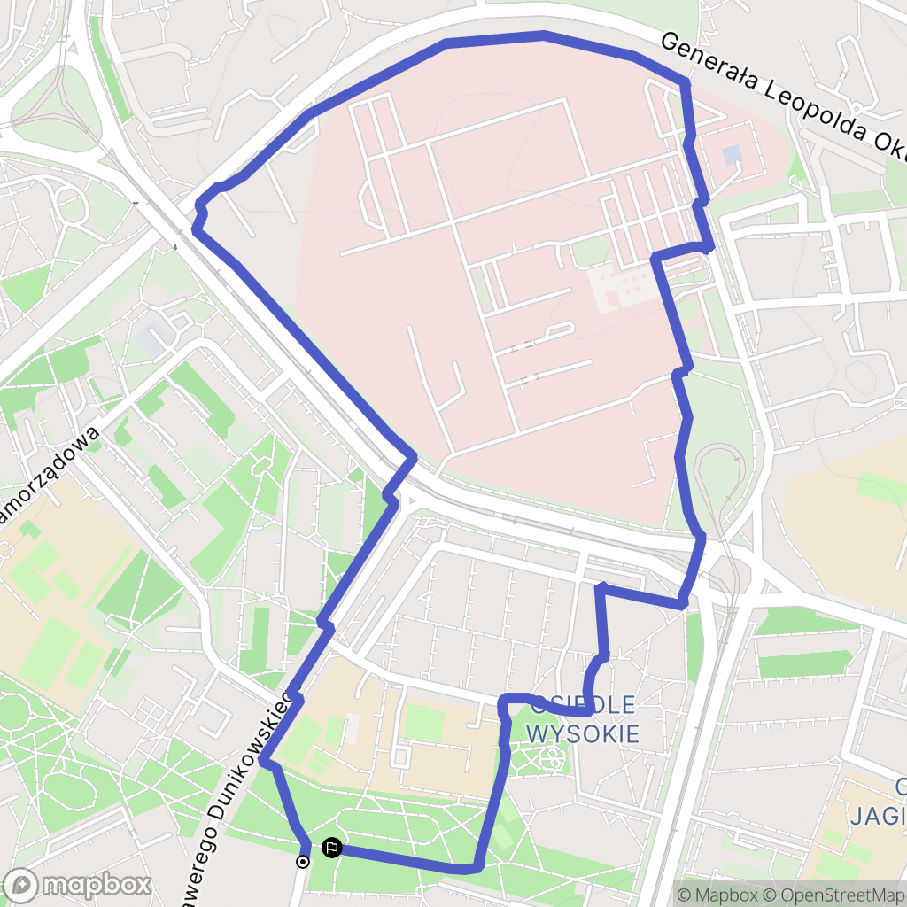 Kraków: mapa trasy - Poland