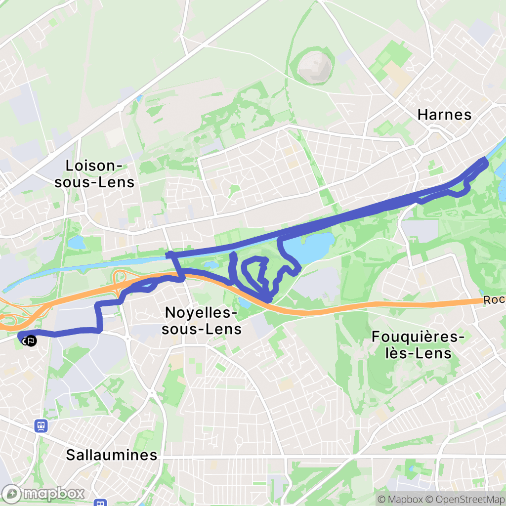 Sallaumines : carte du parcours de randonnée - France