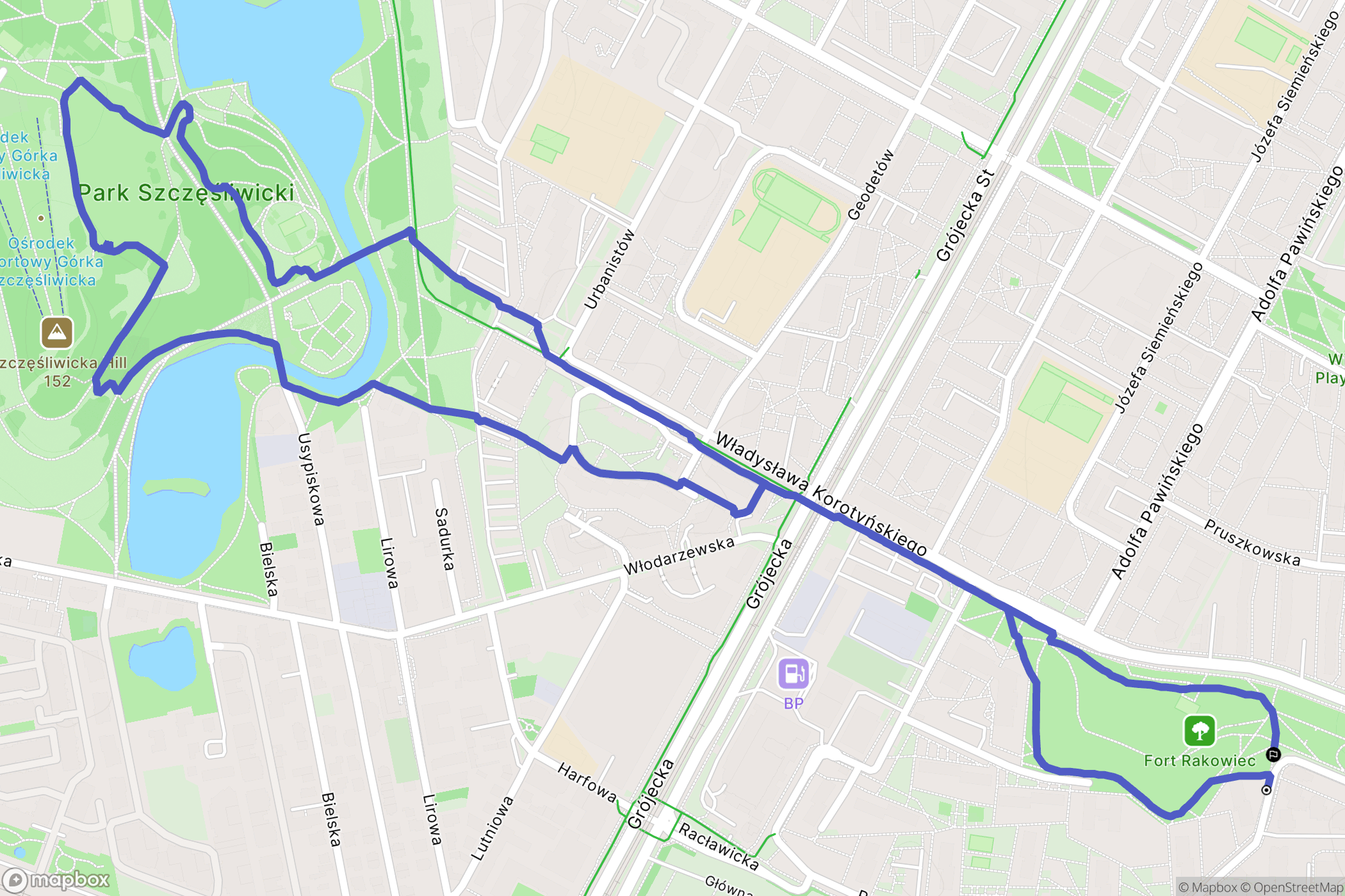Warszawa: mapa trasy - Poland