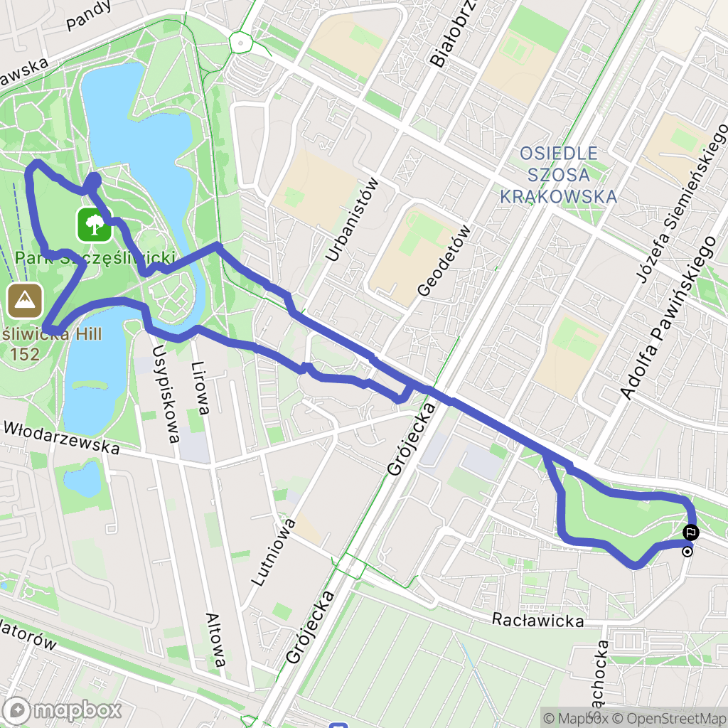Warszawa: mapa trasy - Poland