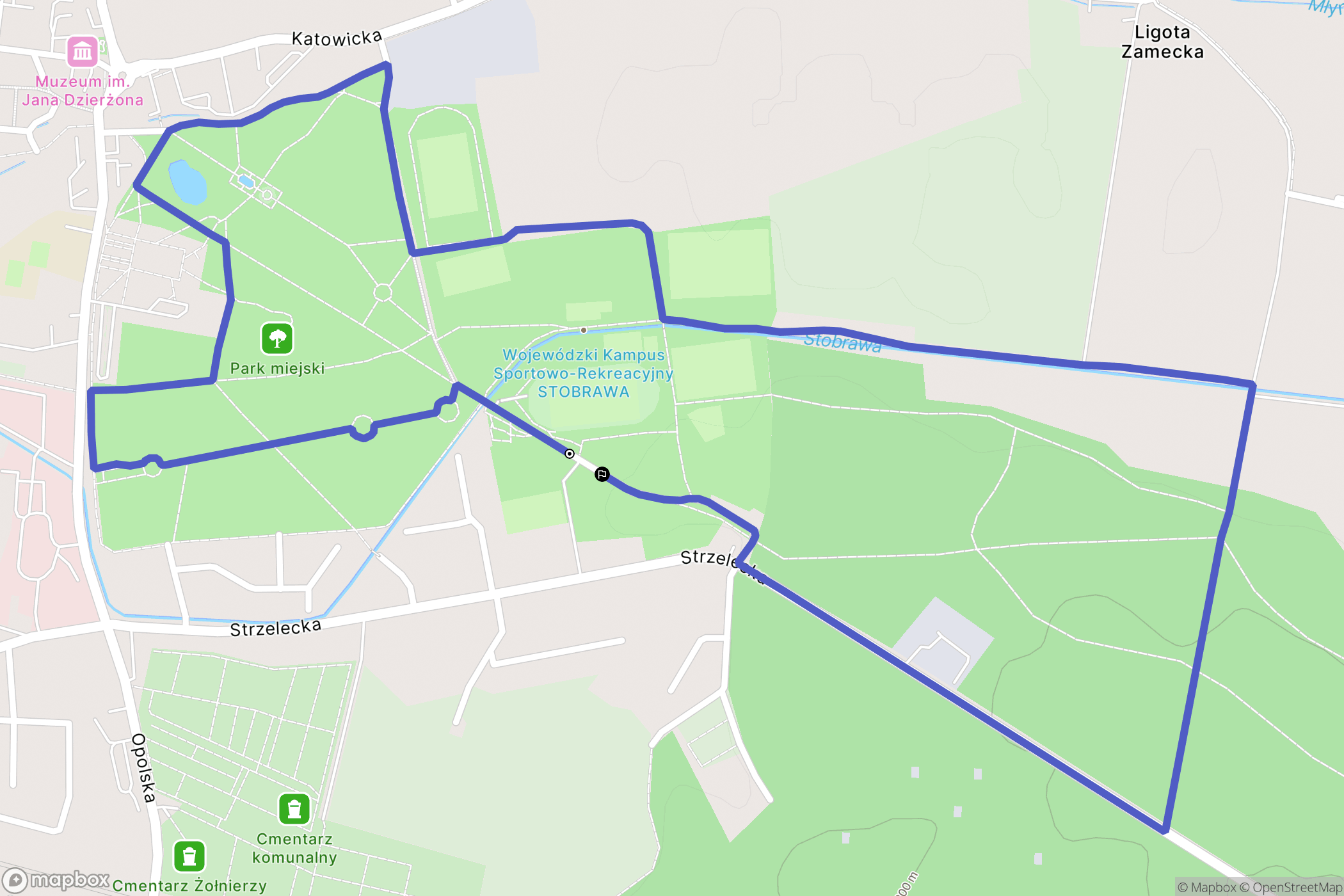 Kluczbork: mapa trasy - Poland