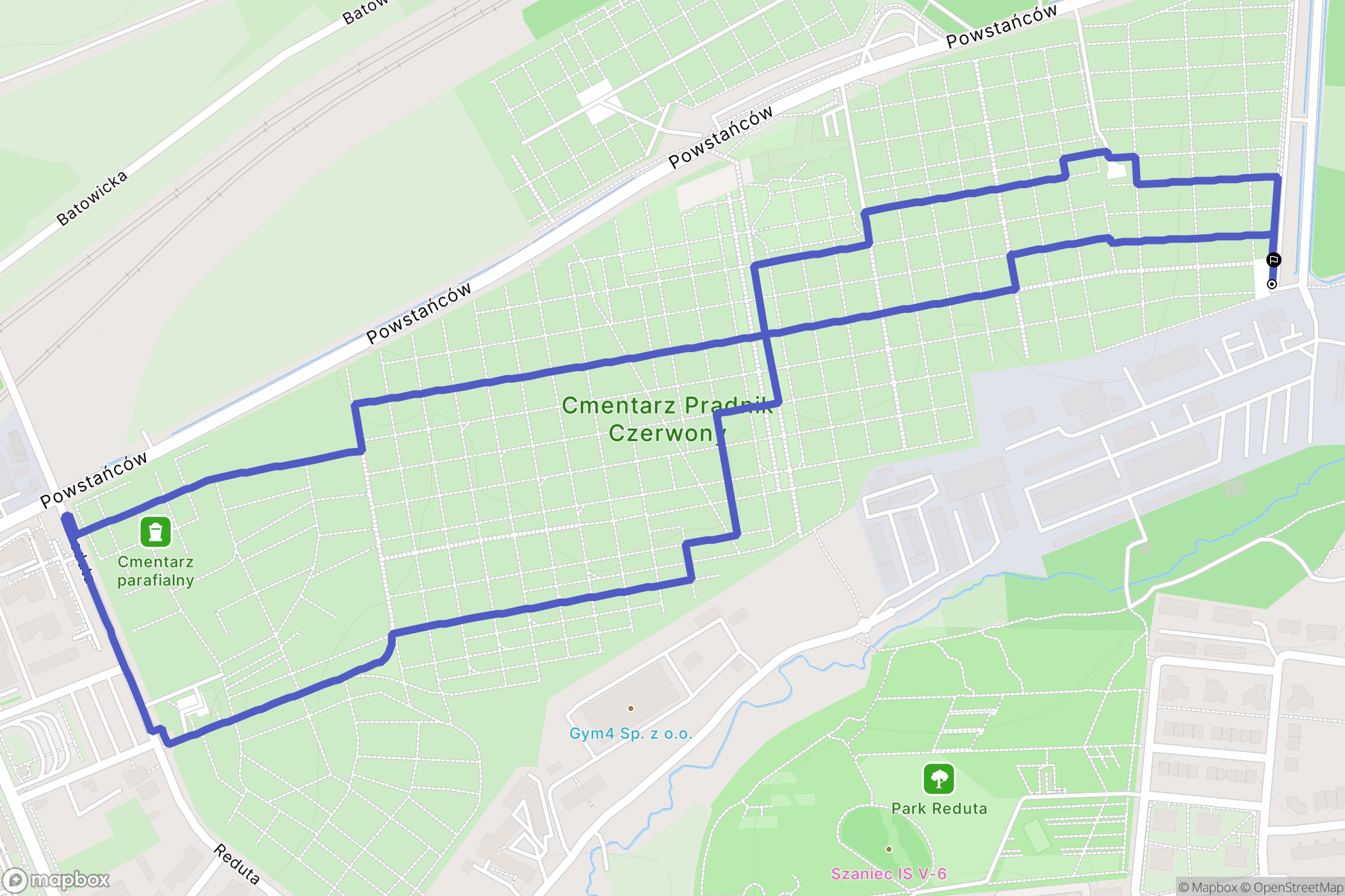 Kraków: mapa trasy - Poland