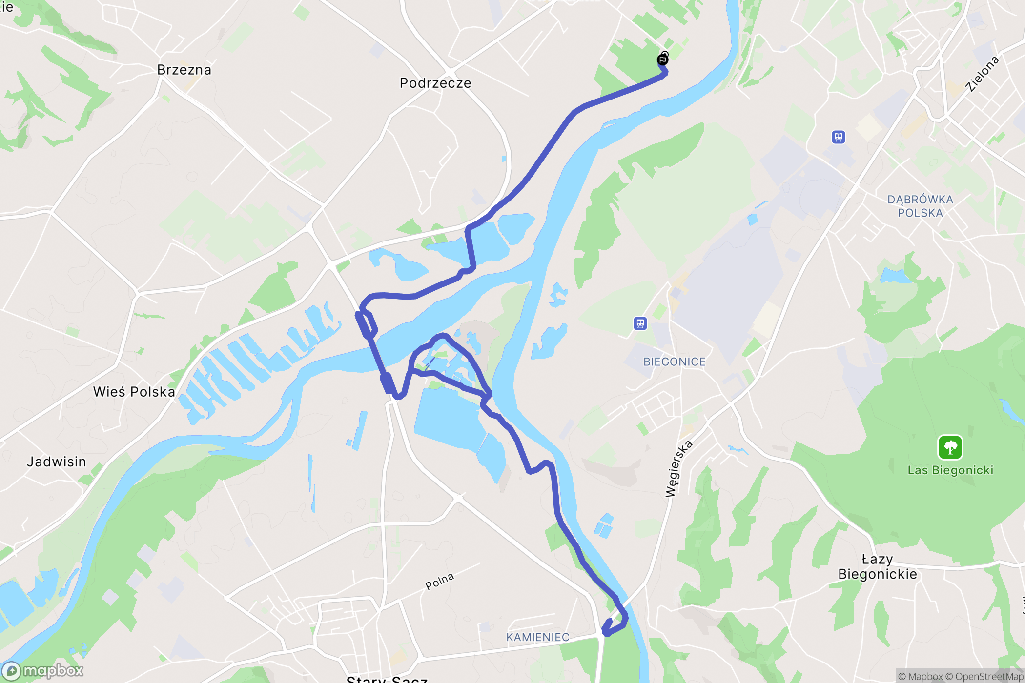 Świniarsko: mapa trasy - Poland