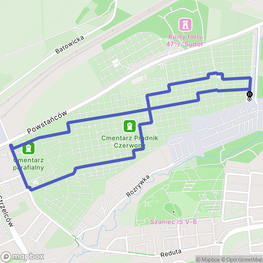 Kraków: mapa trasy - Poland