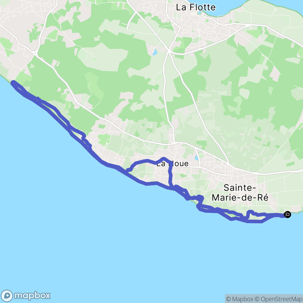 Sainte-Marie-de-Ré : carte du parcours de randonnée - France