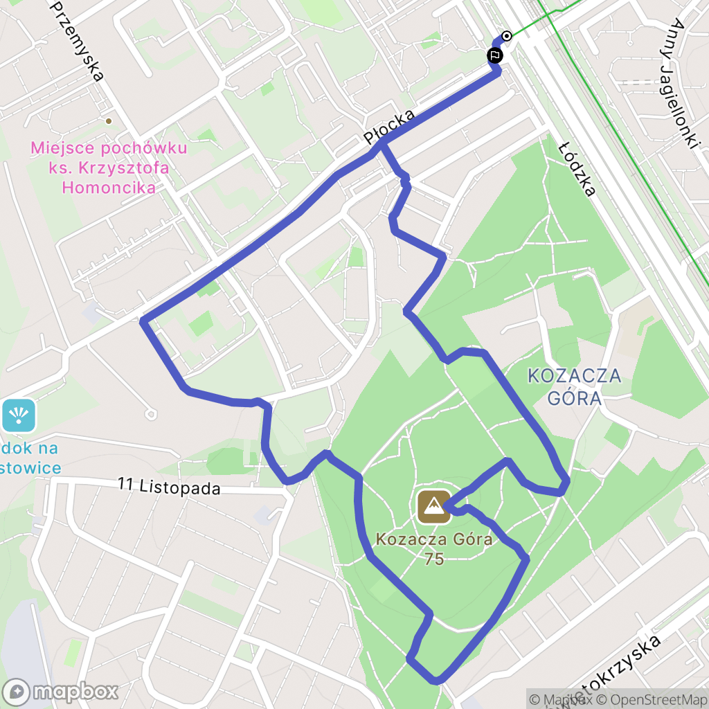 Gdańsk: mapa trasy - Poland