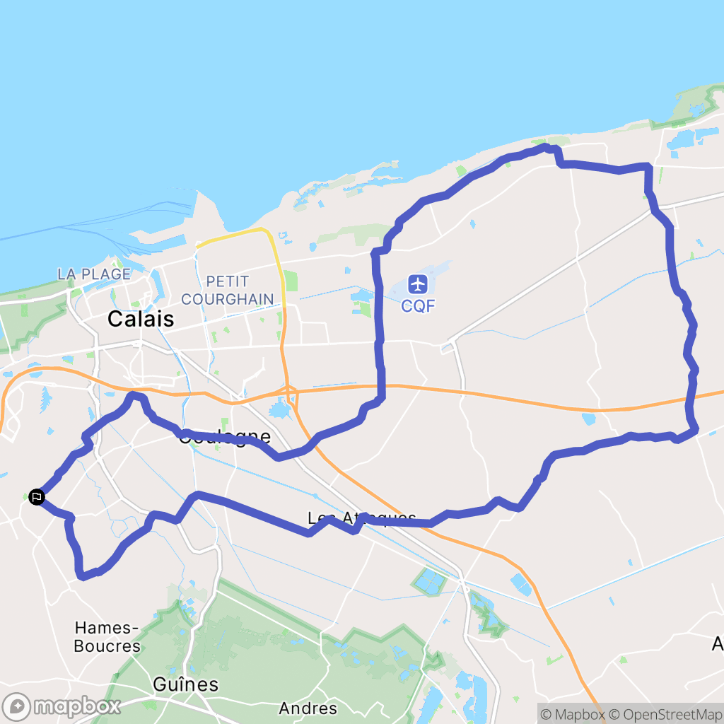 Fréthun : carte du parcours de randonnée - France