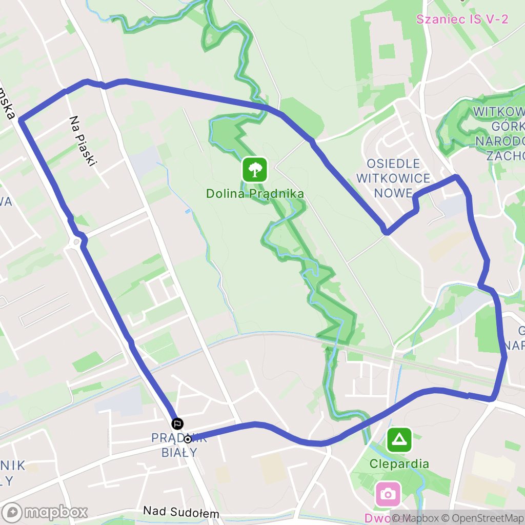 Kraków: mapa trasy - Poland