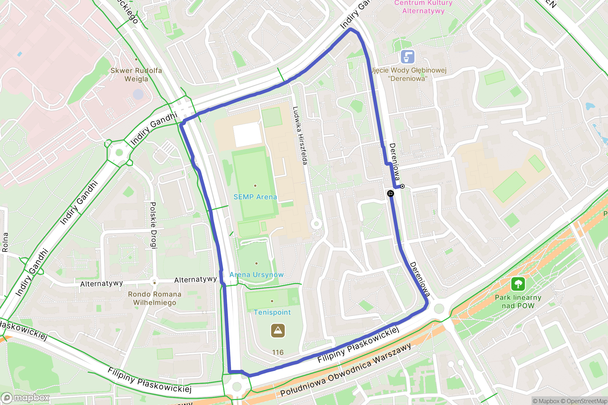 Warszawa: mapa trasy - Poland