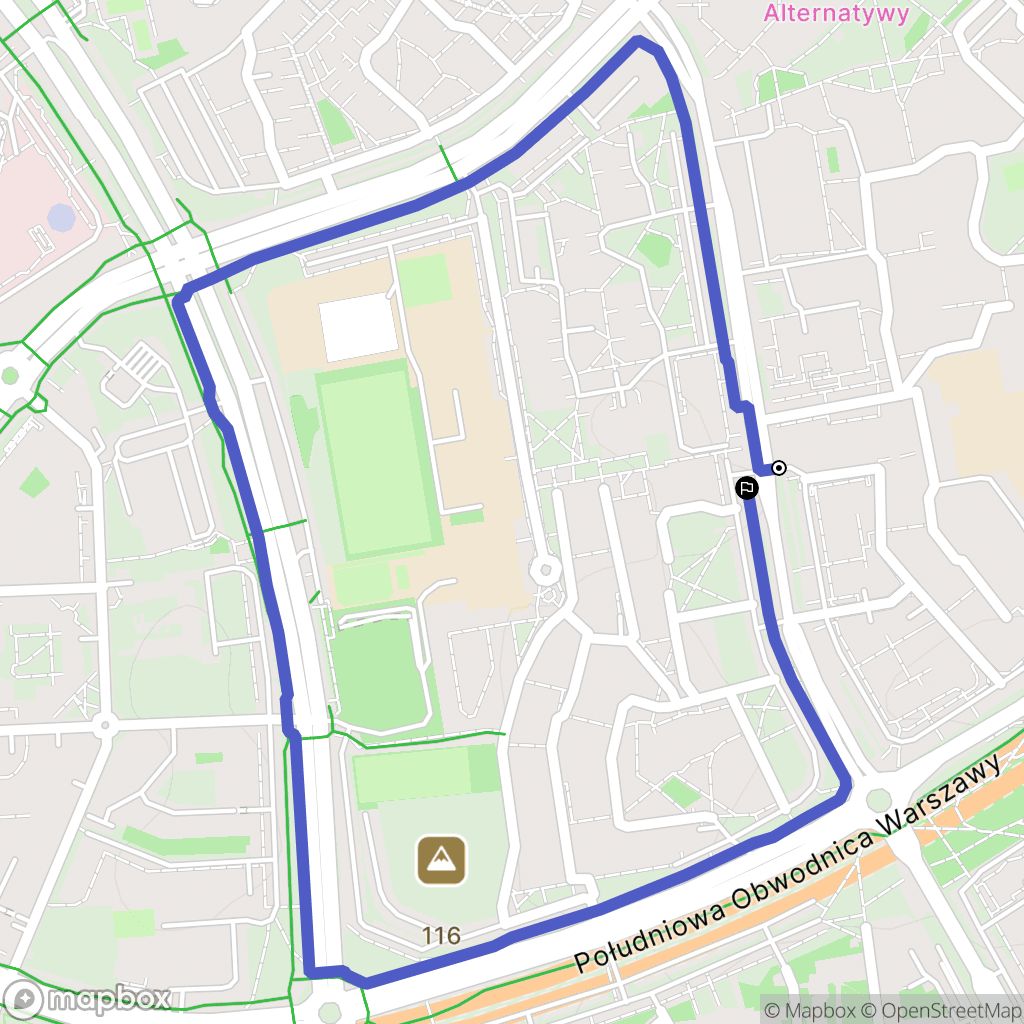 Warszawa: mapa trasy - Poland