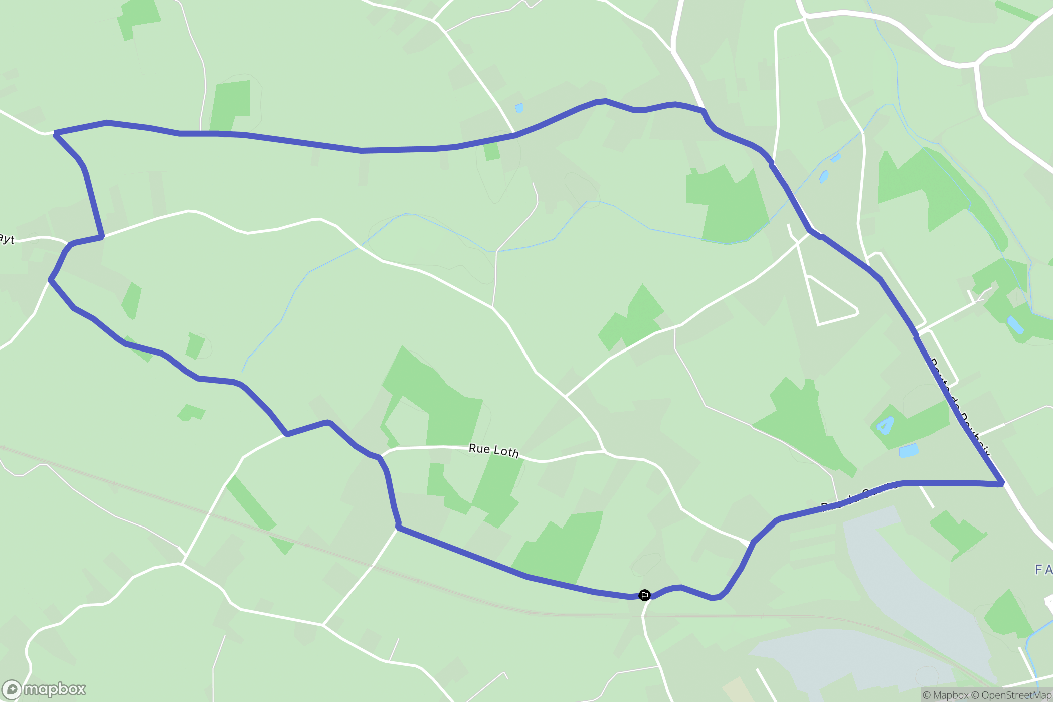 Saint-Amand-les-Eaux : carte du parcours de randonnée - France