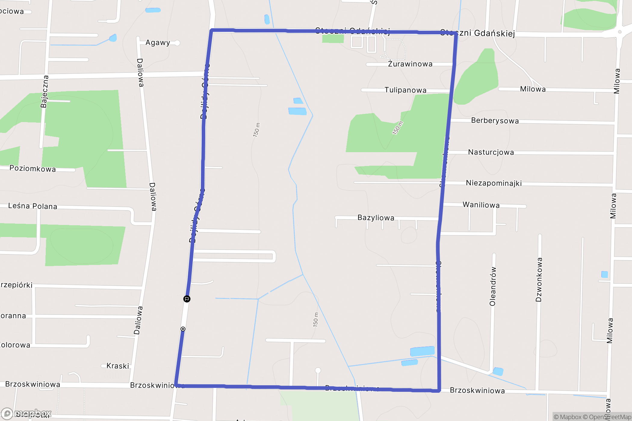 Białystok: mapa trasy - Poland