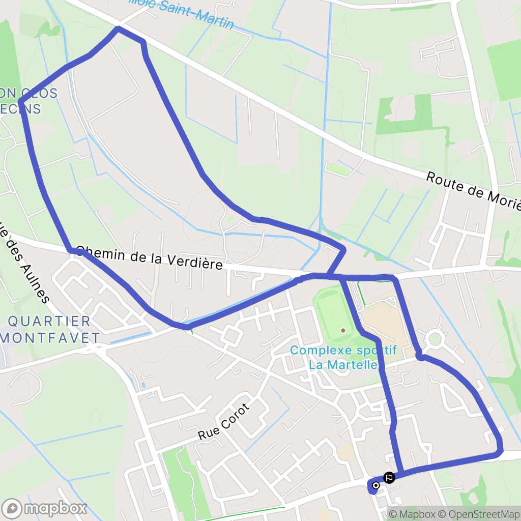 Avignon : carte du parcours de randonnée - France