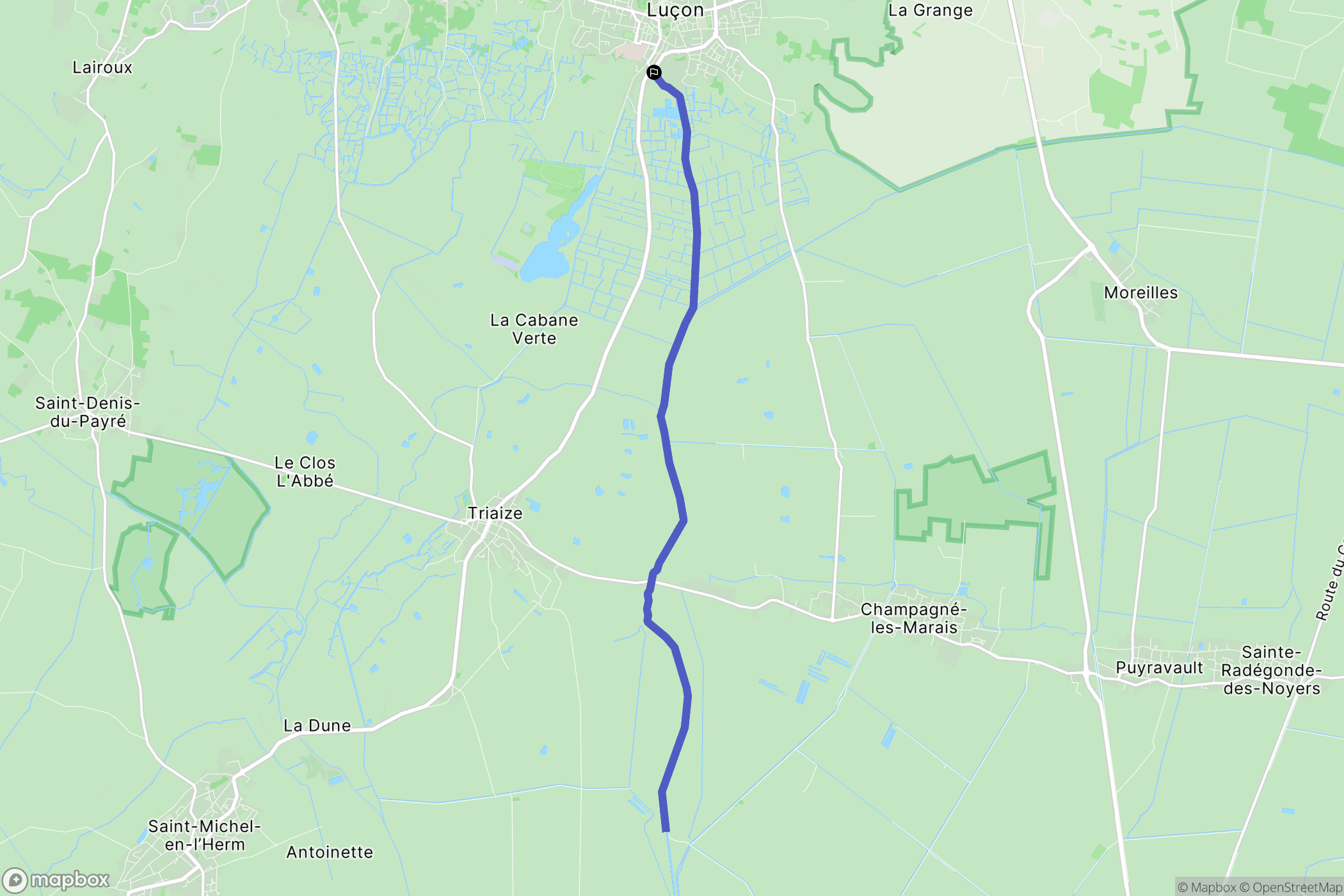 Luçon : carte du parcours de randonnée - France