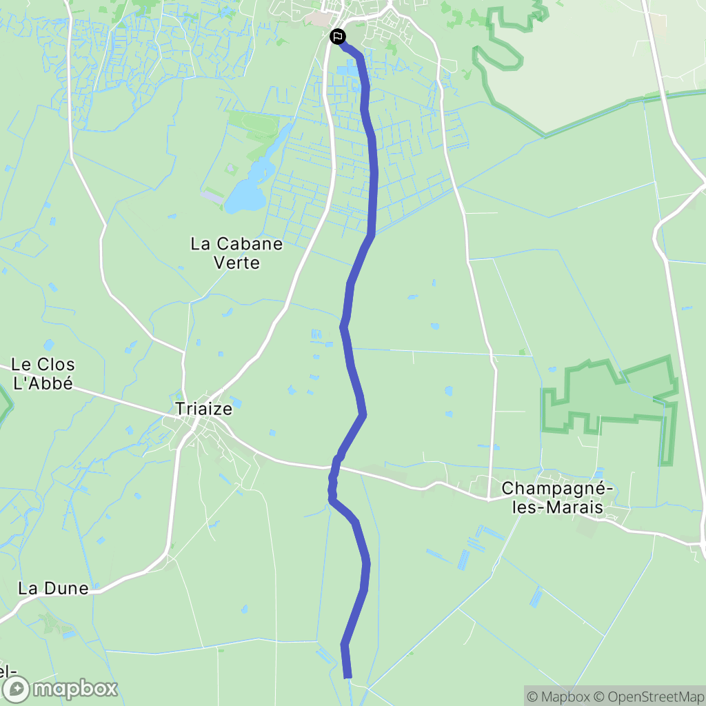Luçon : carte du parcours de randonnée - France