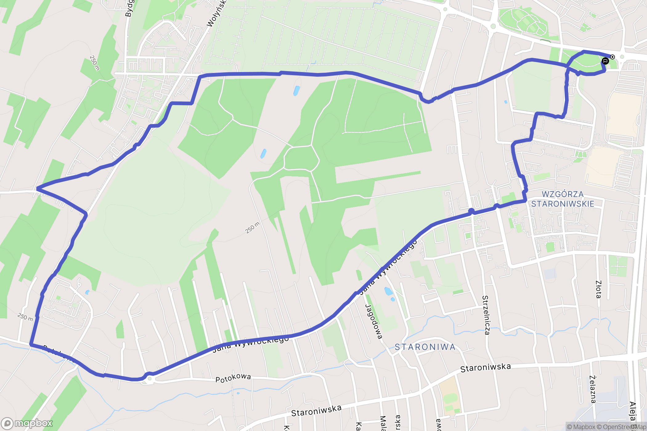 Rzeszów: mapa trasy - Poland