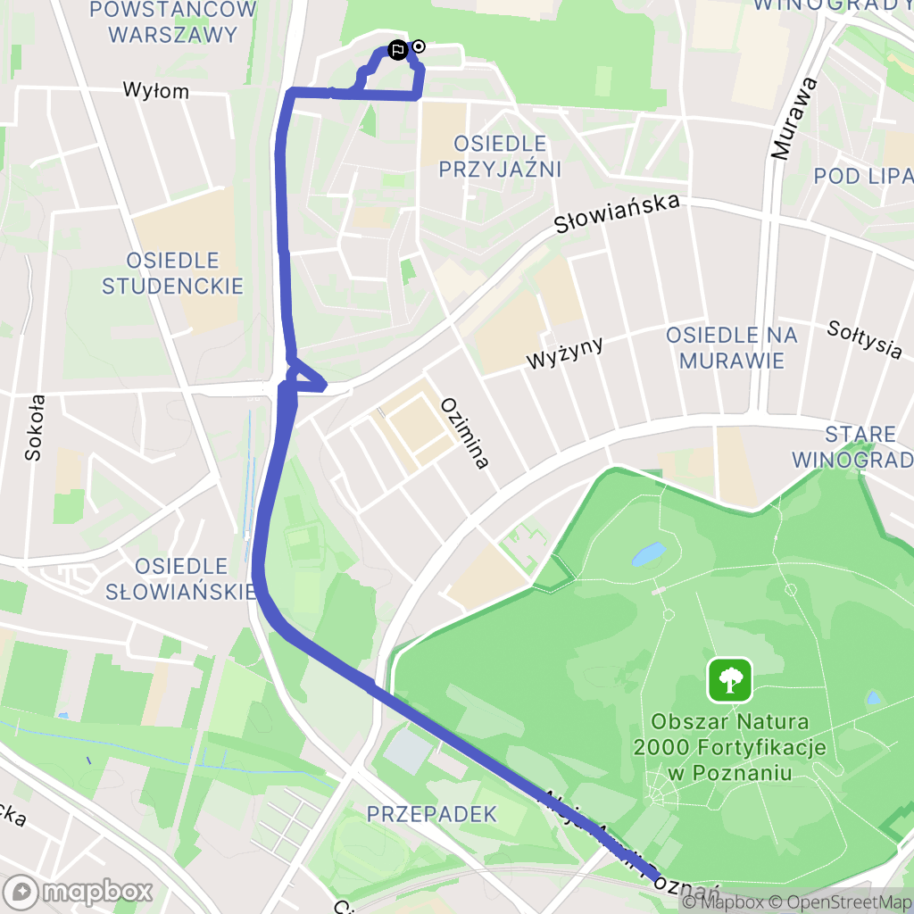 Poznań: mapa trasy - Poland
