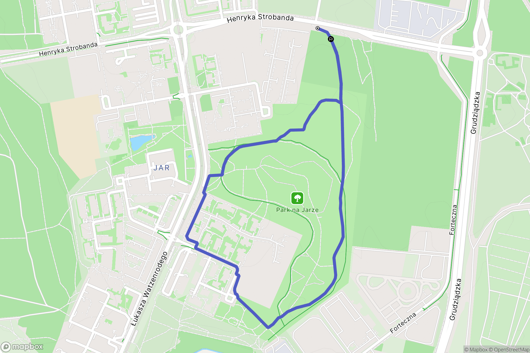 Toruń: mapa trasy - Poland
