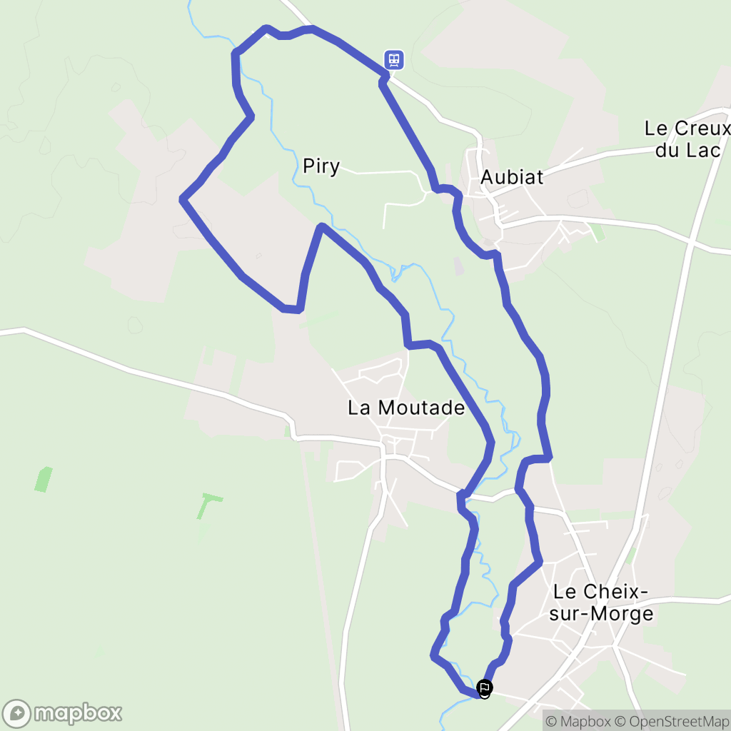 Le Cheix : carte du parcours de randonnée - France