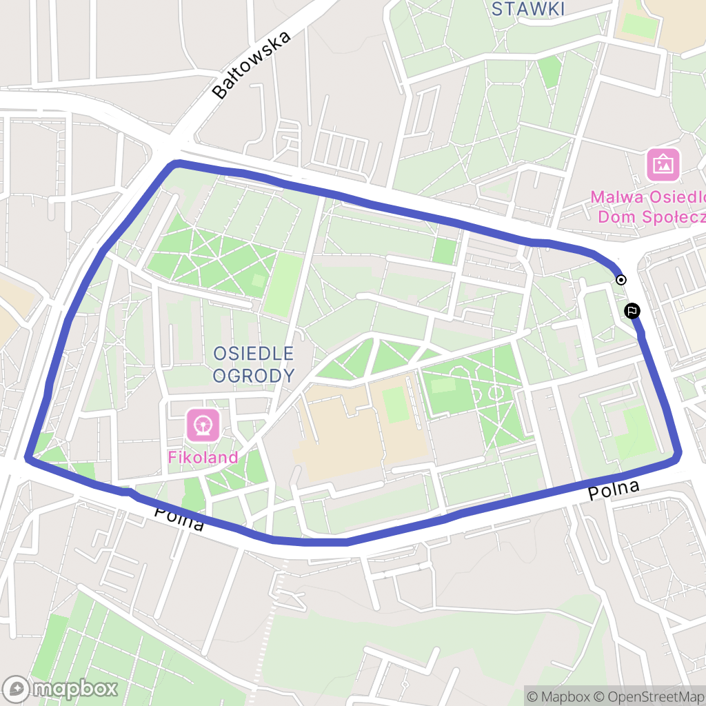 Ostrowiec Świętokrzyski: mapa trasy - Poland