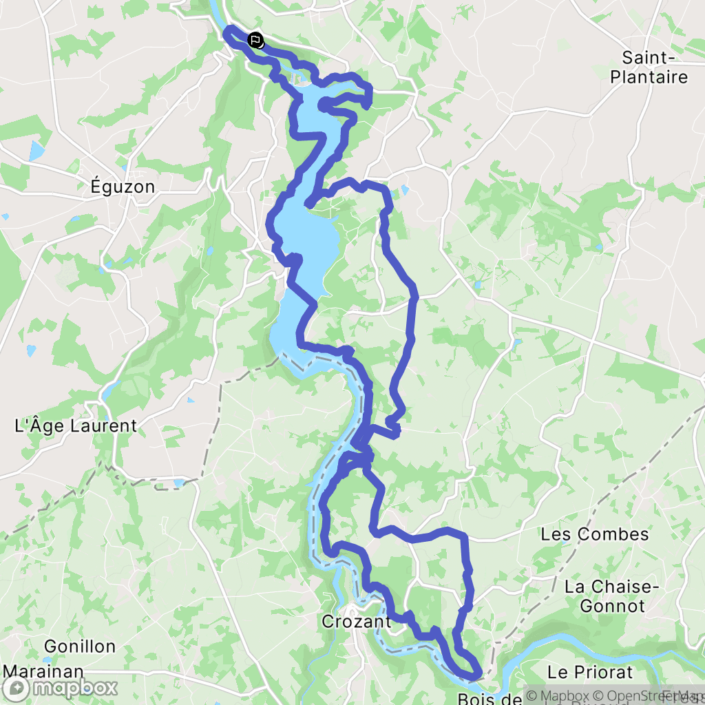 Cuzion : carte du parcours de randonnée - France