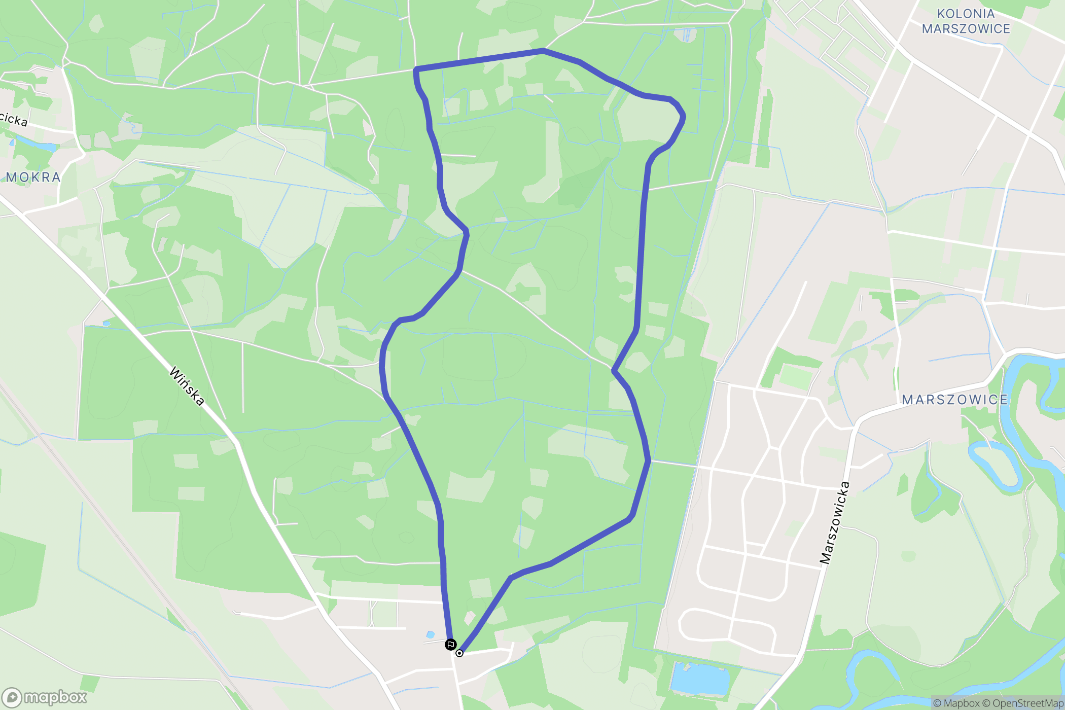 Wrocław: mapa trasy - Poland