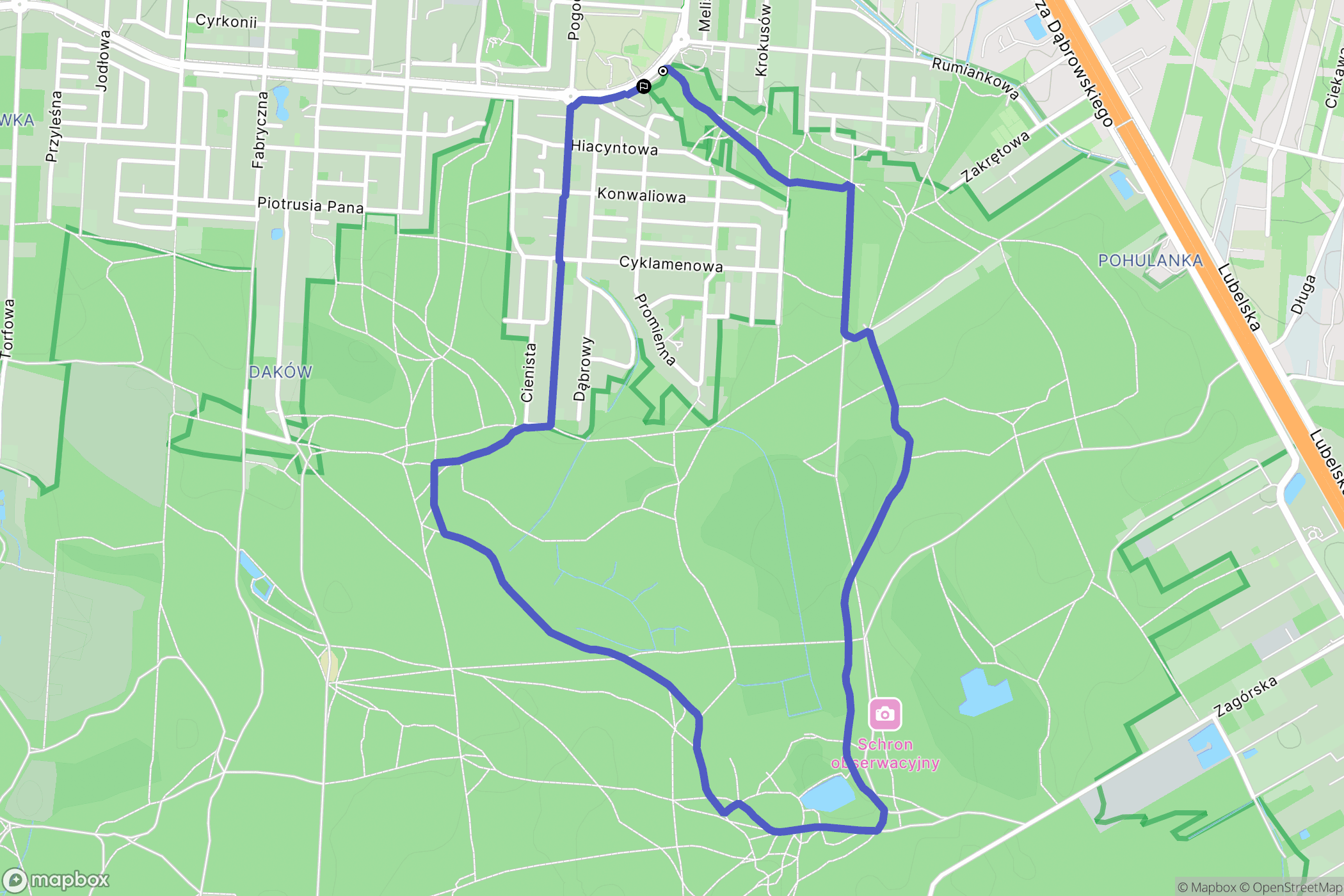 Warszawa: mapa trasy - Poland