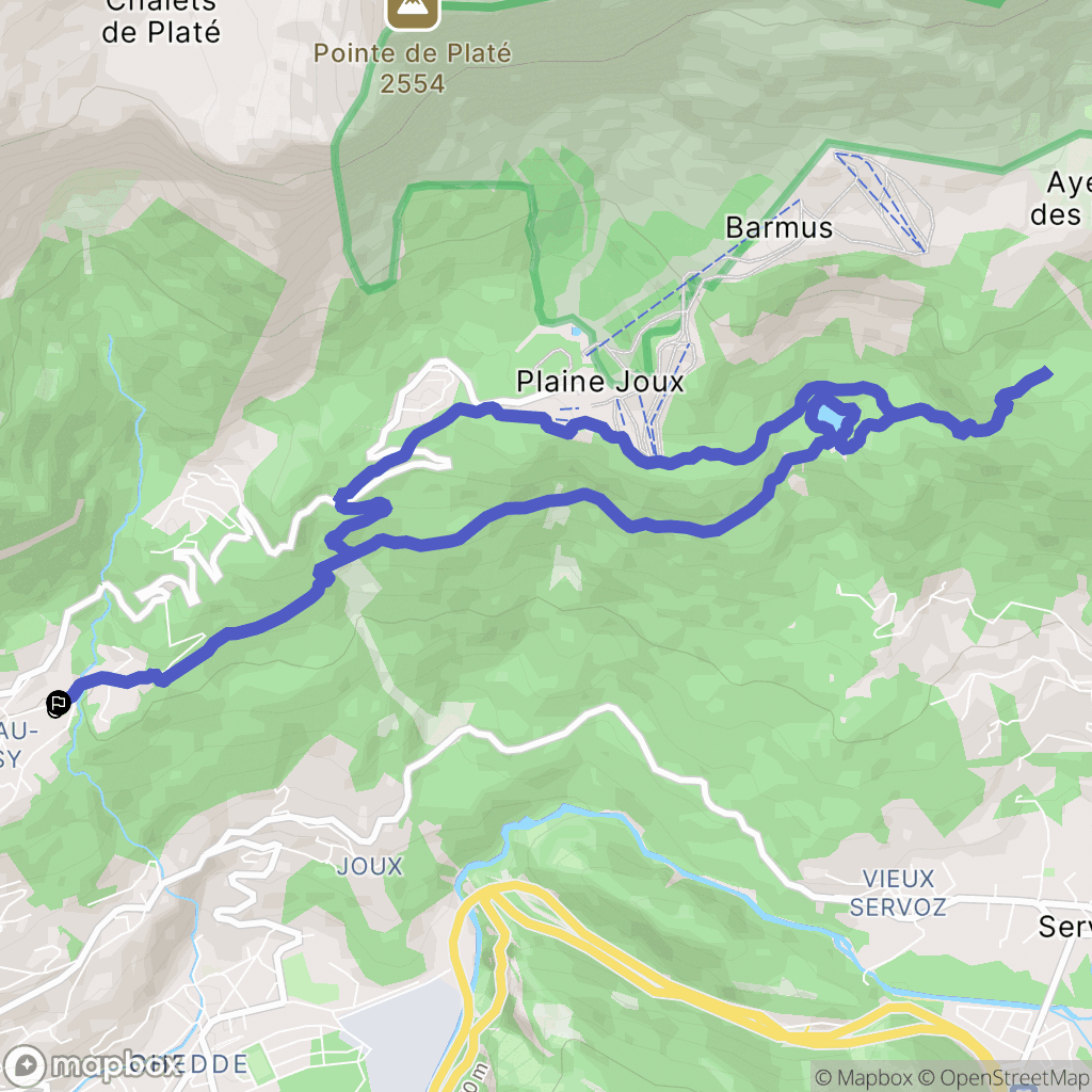 Passy : carte du parcours de randonnée - France