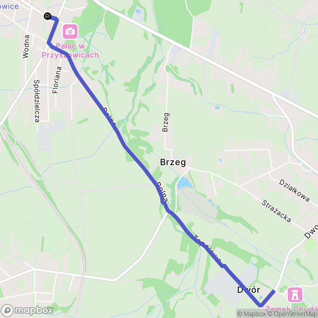 Przyszowice: mapa trasy - Poland