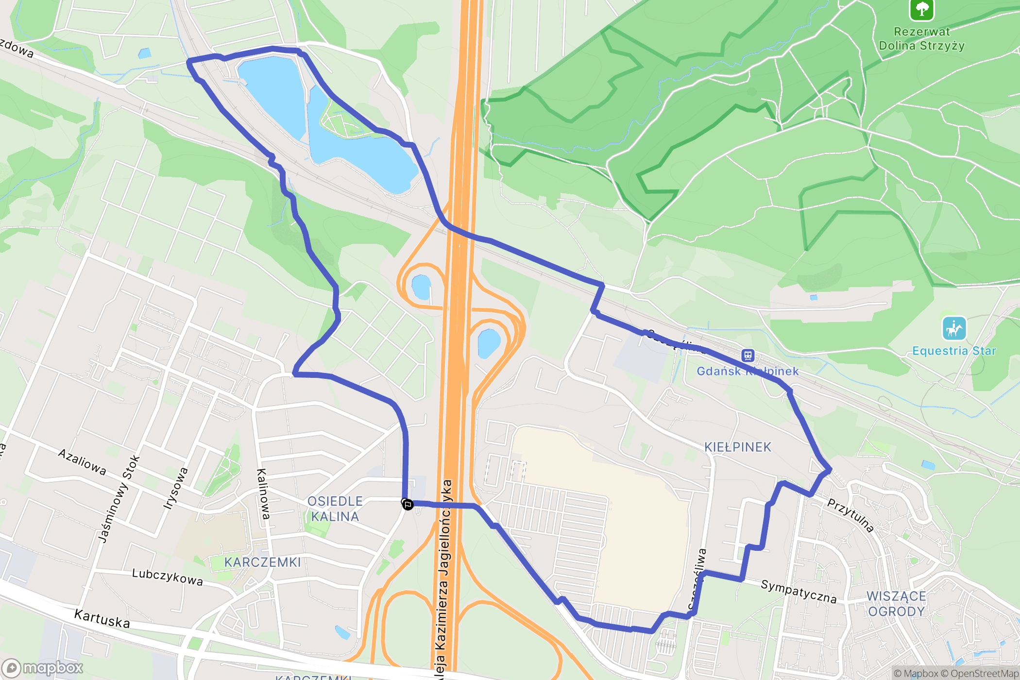 Gdańsk: mapa trasy - Poland