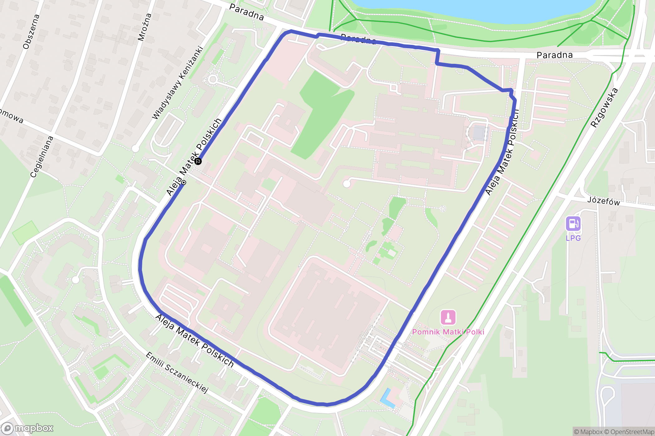 Łódź: mapa trasy - Poland