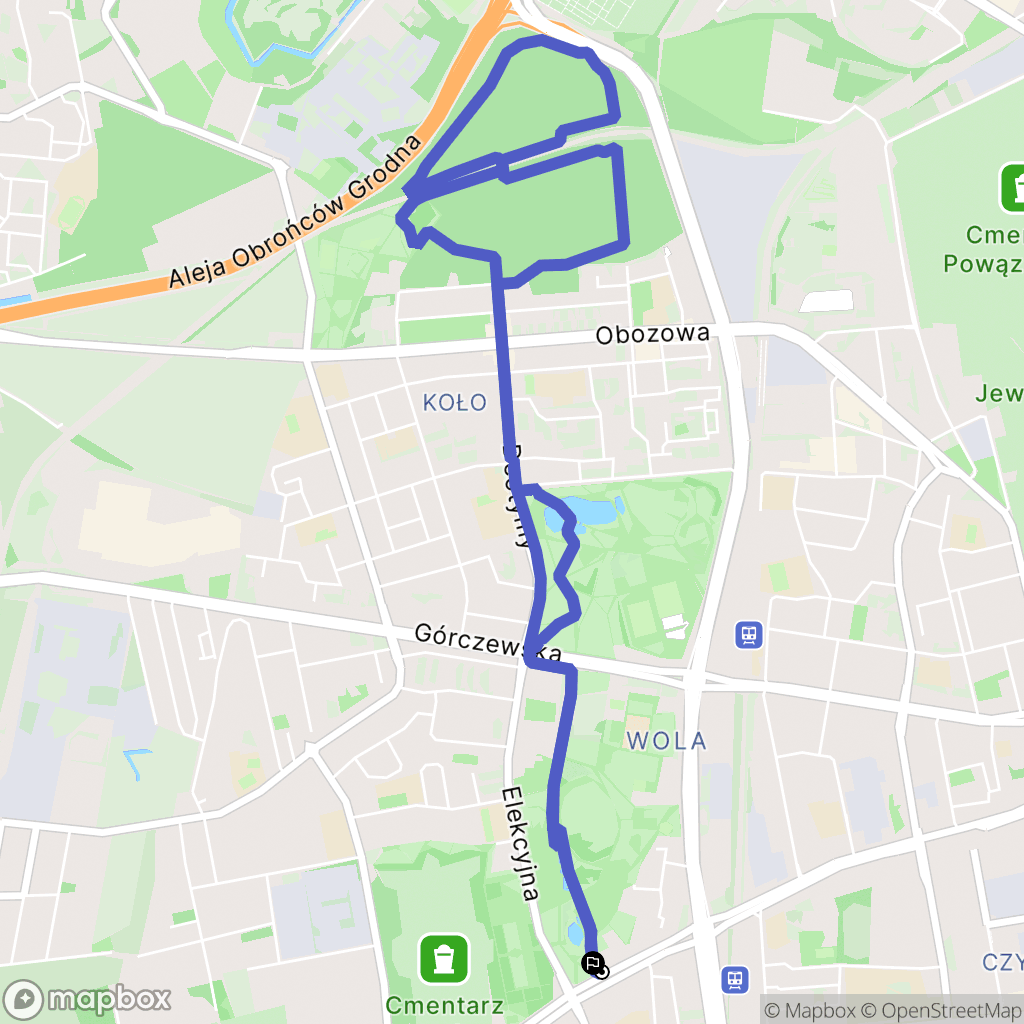 Warszawa: mapa trasy - Poland