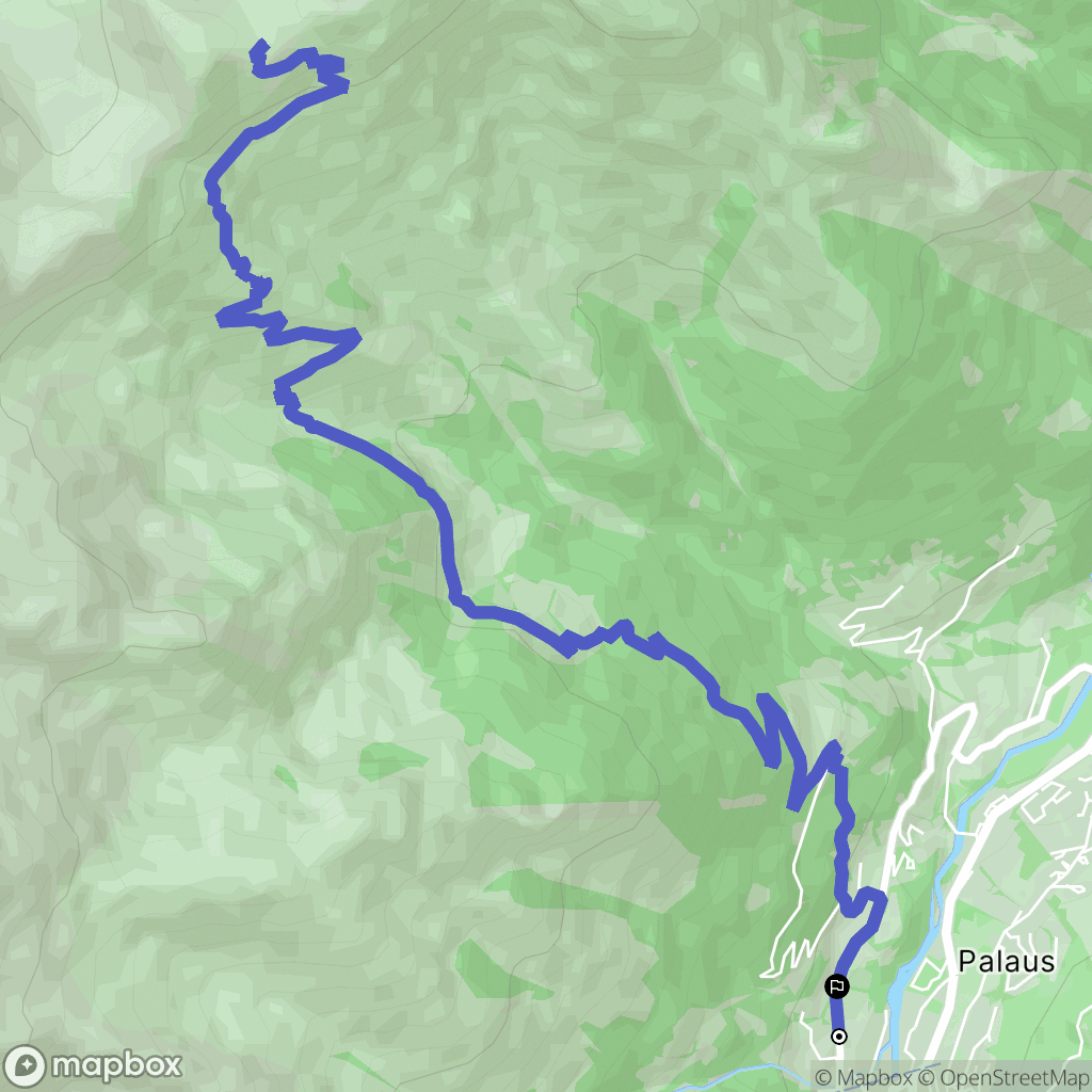 Cauterets : carte du parcours de randonnée - France