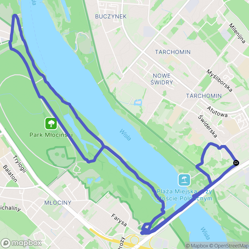 Warszawa: mapa trasy - Poland
