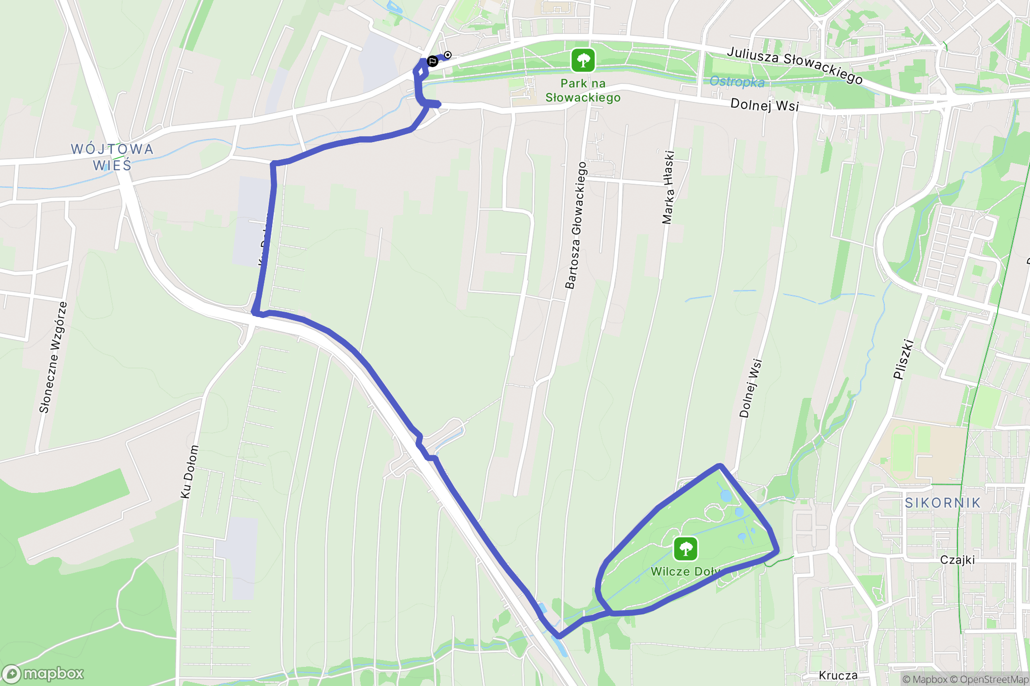 Gliwice: mapa trasy - Poland