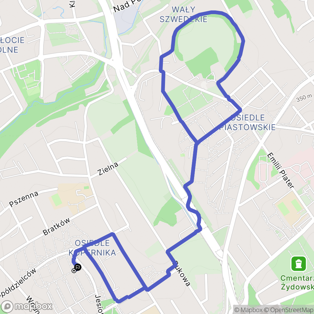 Bielsko-Biała: mapa trasy - Poland