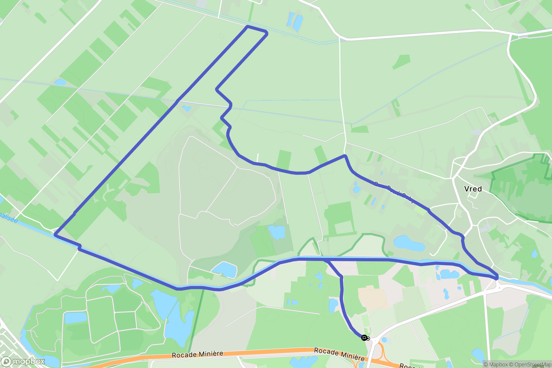 Pecquencourt : carte du parcours de randonnée - France
