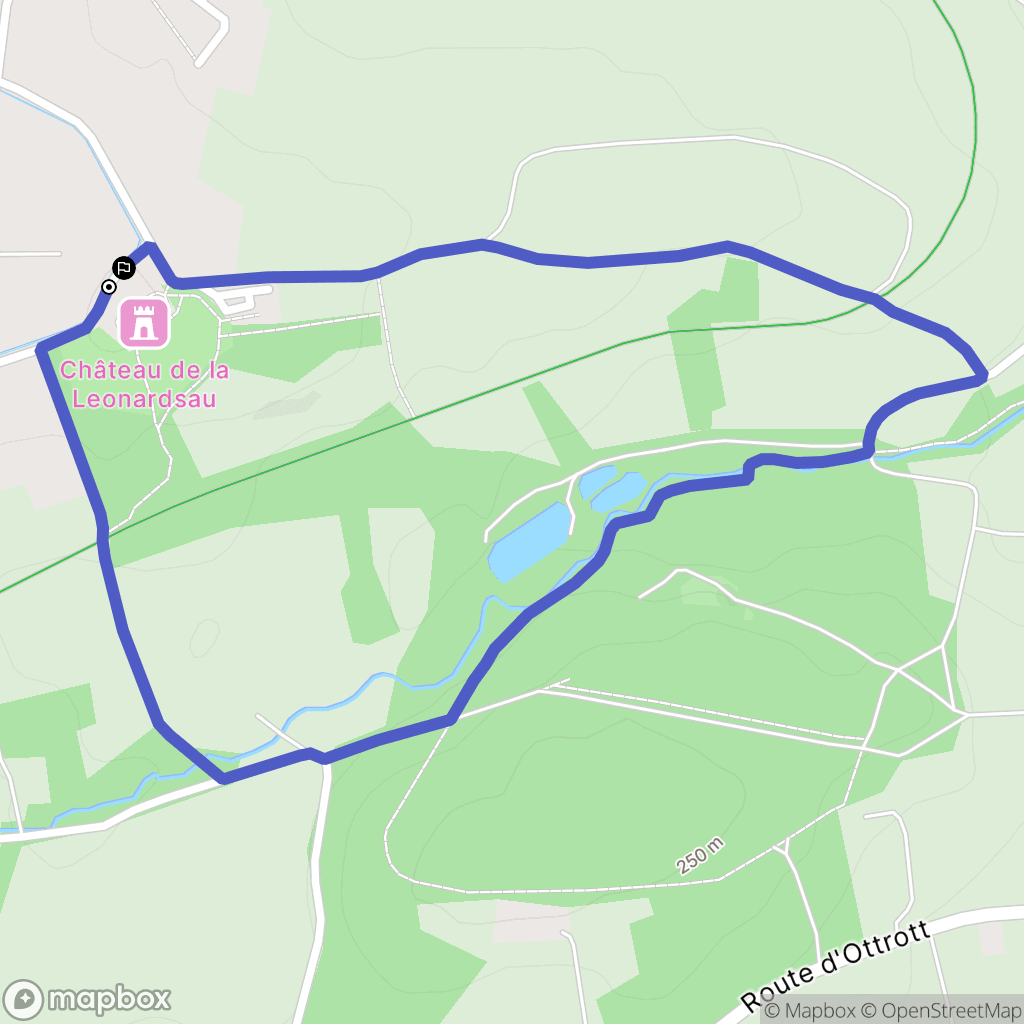 Obernai : carte du parcours de randonnée - France