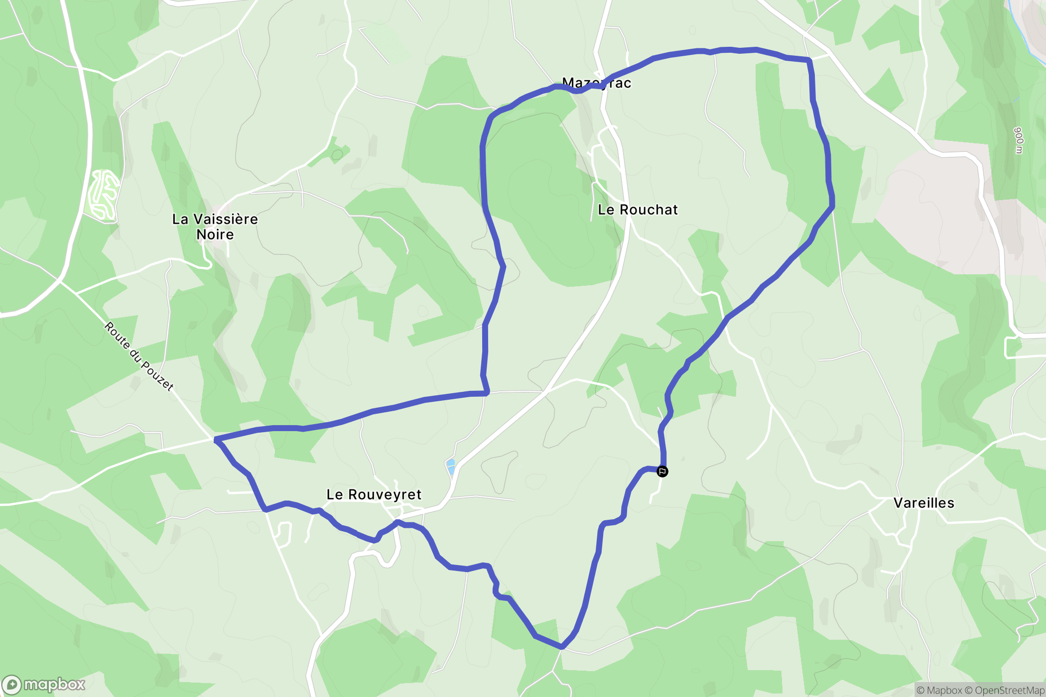 Saint-Pierre-le-Vieux : carte du parcours de randonnée - France