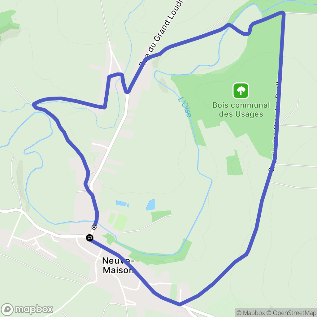 Neuve-Maison : carte du parcours de randonnée - France