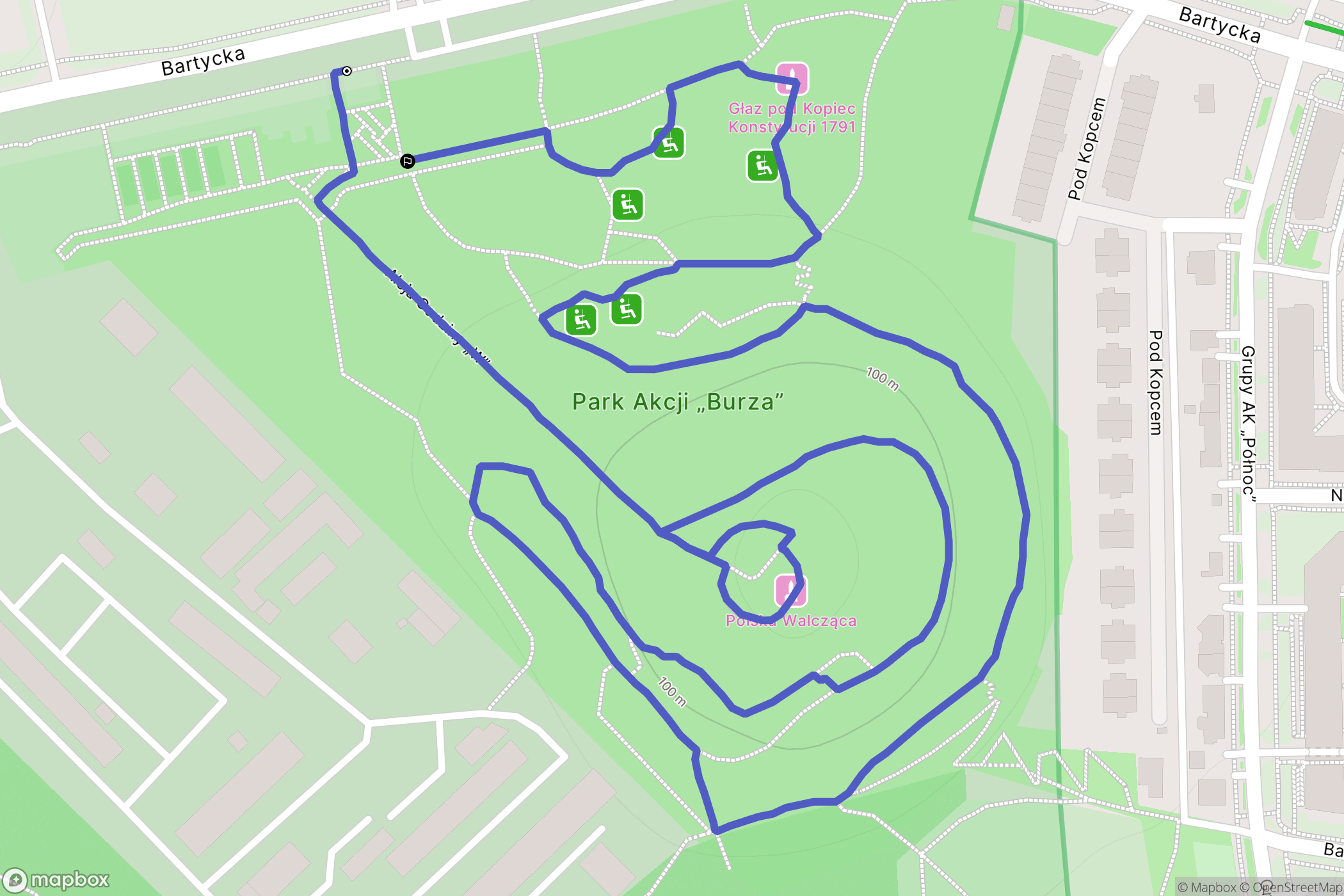 Warszawa: mapa trasy - Poland