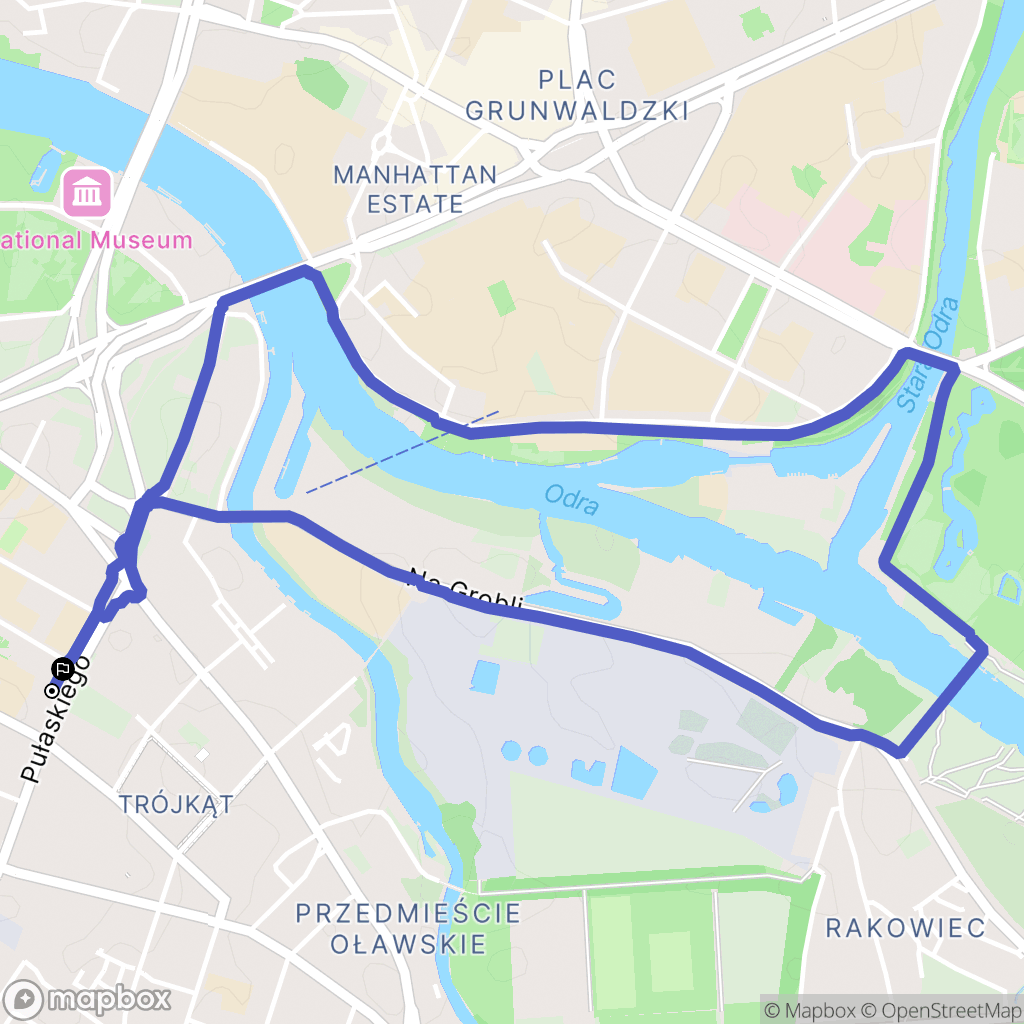 Wrocław: mapa trasy - Poland