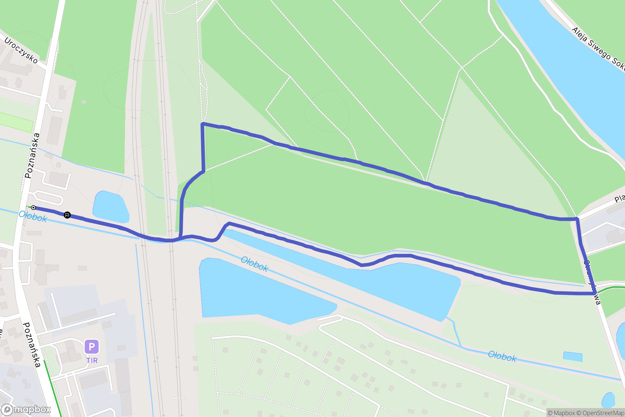 Ostrów Wielkopolski: mapa trasy - Poland