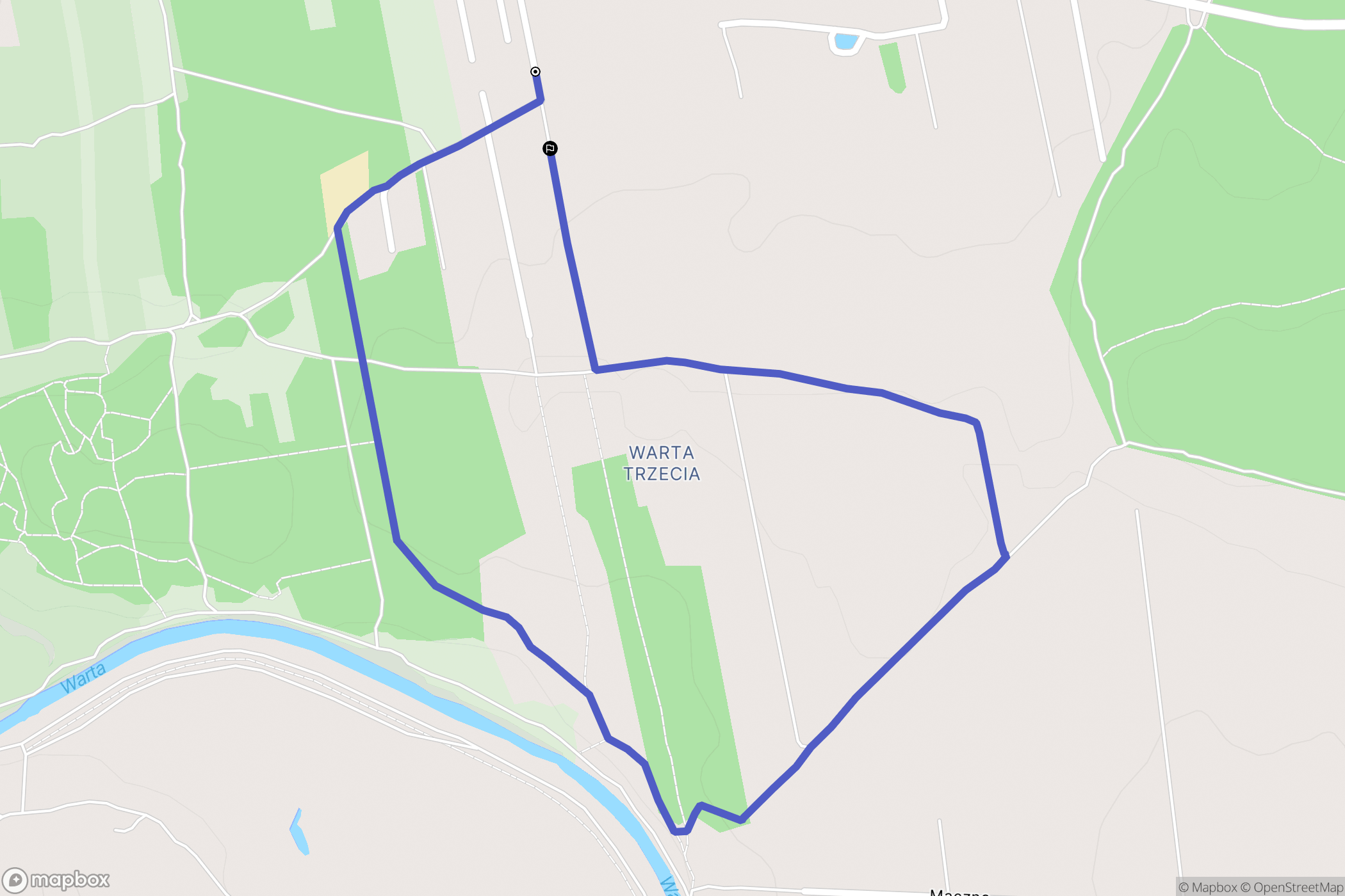 Częstochowa: mapa trasy - Poland