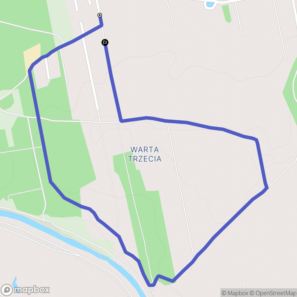 Częstochowa: mapa trasy - Poland