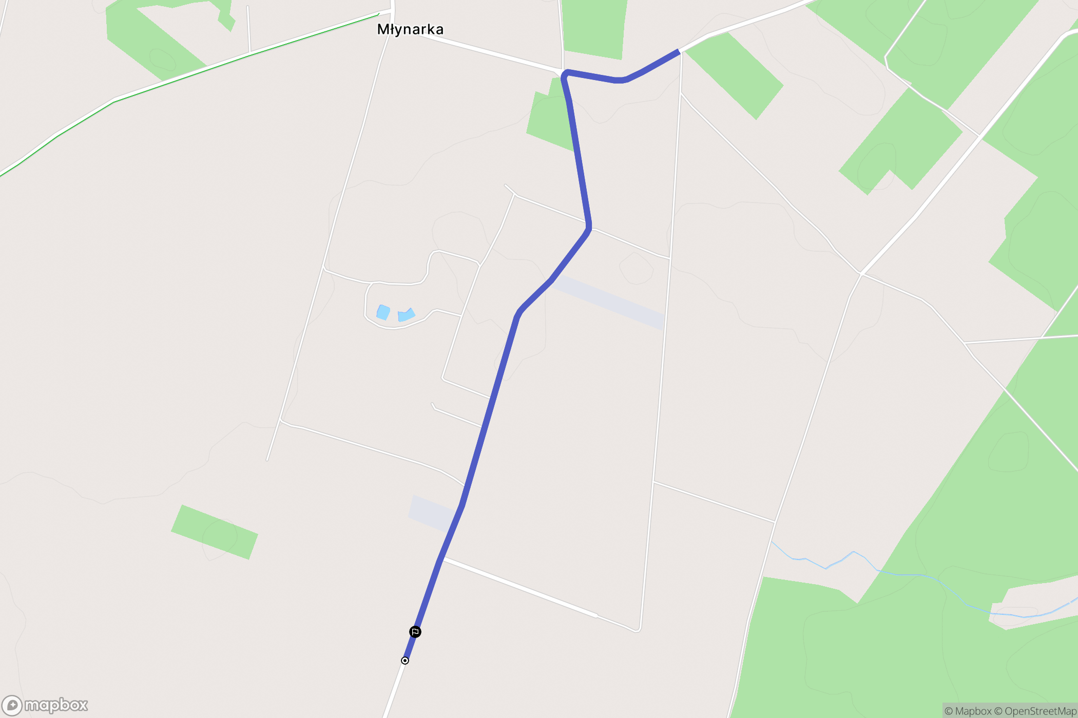Piaski: mapa trasy - Poland